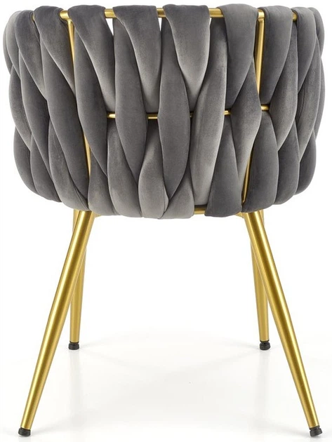 Krzesło do kuchni i salonu Halmar K517 ze złotym stelażem Popielate (5905248126367) - obraz 15