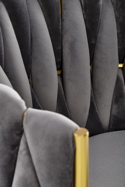 Krzesło do kuchni i salonu Halmar K517 ze złotym stelażem Popielate (5905248126367) - obraz 18