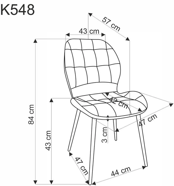 Стілець для кухні та вітальні Halmar K548 Оливковий (5905248132672) - зображення 3