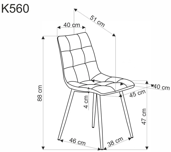 Стілець для кухні та вітальні Halmar K560 Попелястий (5905248132962) - зображення 3