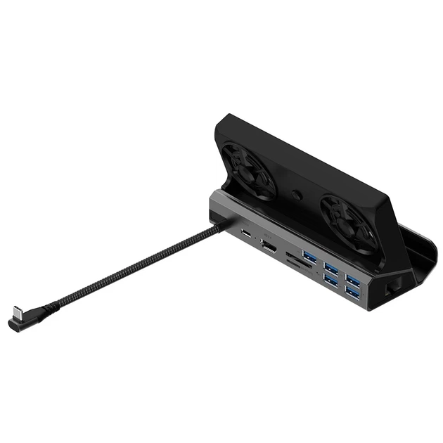 Док-станция YCE 10-в-1 для Steam Deck / OLED, Asus ROG Ally / Xbox Ally, Legion Go/S, MSI Claw – HDMI 4K, RJ45, охлаждение, PD 100W - Фото 6 Док-станция YCE 10-в-1 для Steam Deck / OLED, Asus ROG Ally / Xbox Ally, Legion Go/S, MSI Claw – HDMI 4K, RJ45, охлаждение, PD 100W - изображение 6