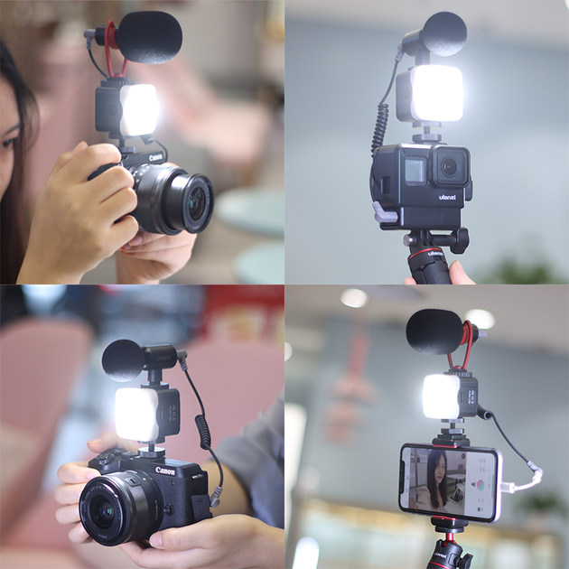 Беспроводной накамерный свет видеосвет Ulanzi Vijim L2 Waterproof Versatile LED light IP68 800mAh Black (2172) - изображение 13