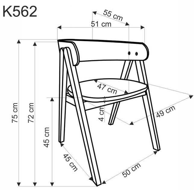 Стілець для кухні та вітальні Halmar K562 Світло-бежевий/Ореховий (5905248133013) - зображення 3