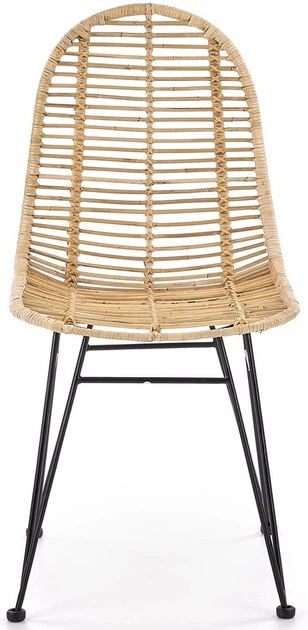 Krzesło do kuchni i salonu Halmar K337 z rattanu Naturalne (5905248118485) - obraz 4