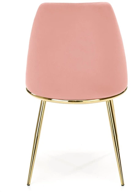 Krzesło do kuchni i salonu Halmar K460 ze złotym stelażem Różowe (5905248119901) - obraz 4