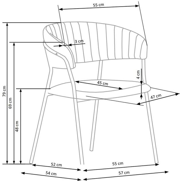 Стілець для кухні та вітальні Halmar K426 Сірий (5905248120976) - зображення 8