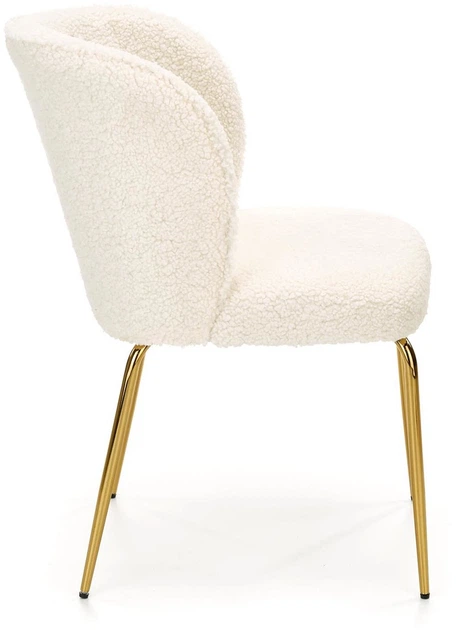 Стілець для кухні та вітальні Halmar K474 із золотим каркасом Кремовий (5905248121027) - зображення 9