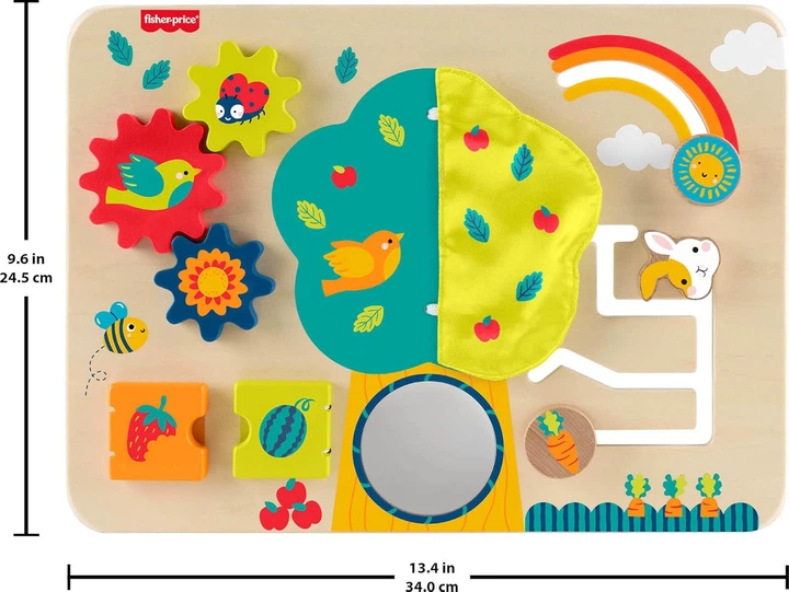  Drewniana zabawka edukacyjna Fisher-Price Activity Station JDM53 (194735287864) - obraz 3