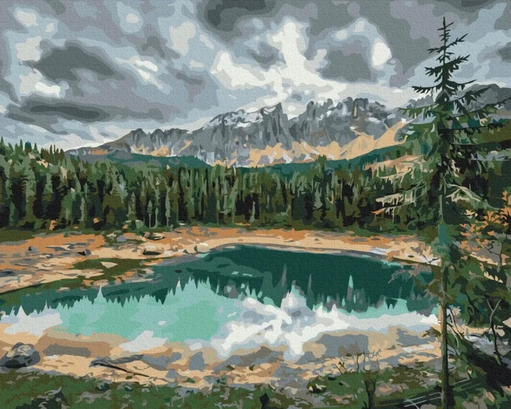 Картина за номерами Озеро Карецца © Roksolana Baran Brushme 48x60 (BS53779L) - Фото 1 Картина за номерами Озеро Карецца © Roksolana Baran Brushme 48x60 (BS53779L) - изображение 1
