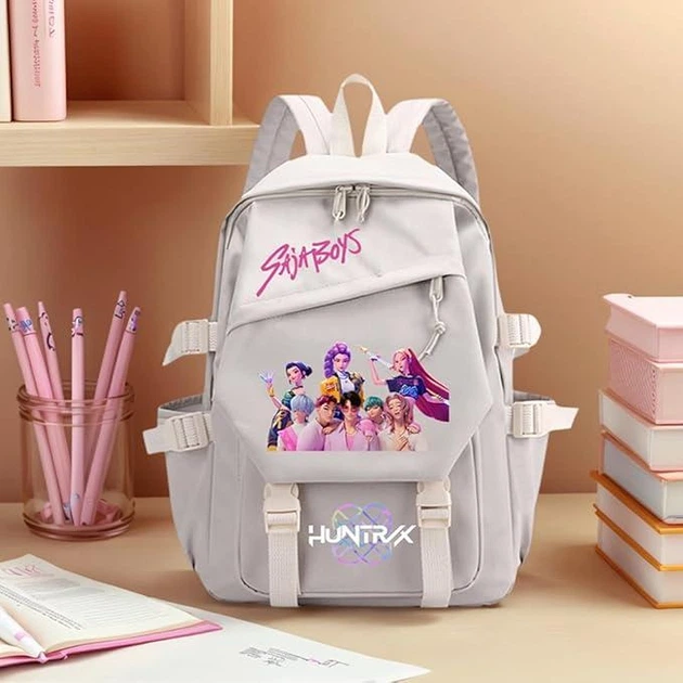 Детский рюкзак K-POP Stray Kids Huntrix Saja Boys для девочек и подростков, школьный рюкзак Хантрикс с большим отделением 42×29×13 см - Фото 4 Детский рюкзак K-POP Stray Kids Huntrix Saja Boys для девочек и подростков, школьный рюкзак Хантрикс с большим отделением 42×29×13 см - изображение 4