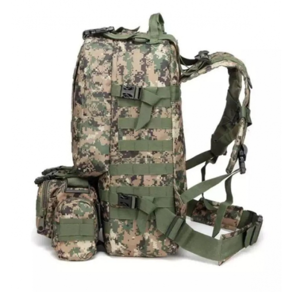 Рюкзак з підсумками 55 л Tactical Backpack B08 Піксель - зображення 3