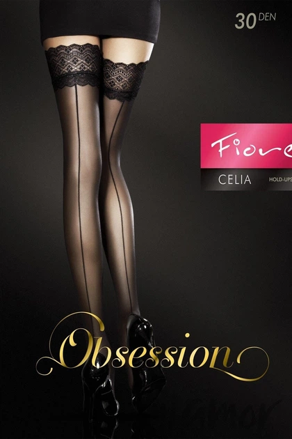 Чулки со швом сзади Fiore Celia 30 den 4 Nero - Фото 4 Чулки со швом сзади Fiore Celia 30 den 4 Nero - изображение 4