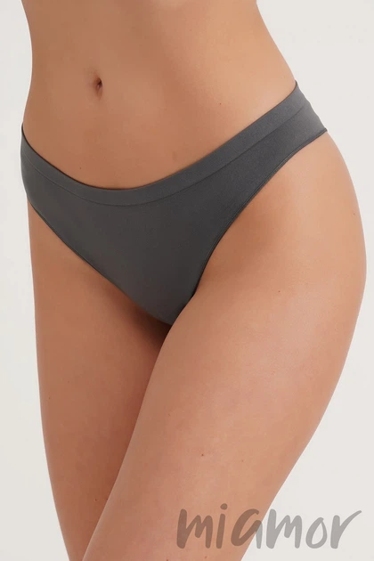 Трусики бразилиана бесшовные Giulia Brasilian briefs Poppy Seed S/M Темно-серые - Фото 1 Трусики бразилиана бесшовные Giulia Brasilian briefs Poppy Seed S/M Темно-серые - изображение 1