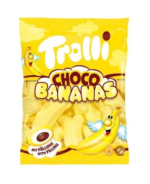 Маршмелоу Trolli Choco Bananas з какао 150 г - Фото 1 Маршмелоу Trolli Choco Bananas з какао 150 г - зображення 1