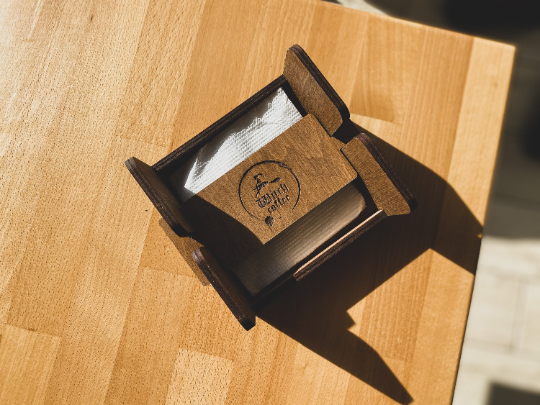 Салфетница из фанеры с фиксатором Inko Horeca Коричневый - изображение 4