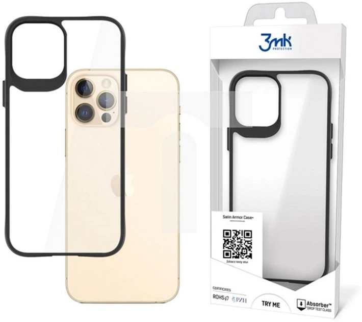 Панель 3MK Satin Armor Case+ для Apple iPhone 12 Pro Max Прозорий (5903108441865) - зображення 2