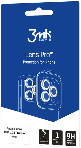 Захисне скло 3MK Lens Protection Pro для камери iPhone 13 Pro/13 Pro Max з монтажною рамкою (5903108452373) - зображення 2