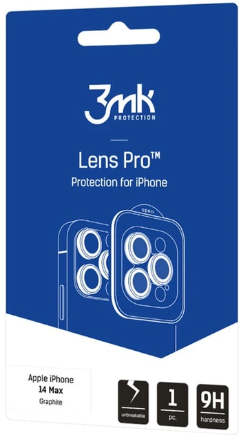 Захисне скло 3MK Lens Protection Pro для камери iPhone 14 Plus з монтажною рамкою (5903108484121) - зображення 2
