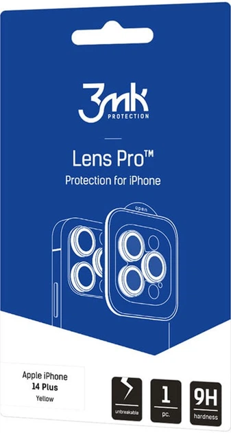 Szkło hartowane 3MK Lens Protection Pro na aparat iPhone 14 Plus z ramką montażową (5903108519328) - obraz 2