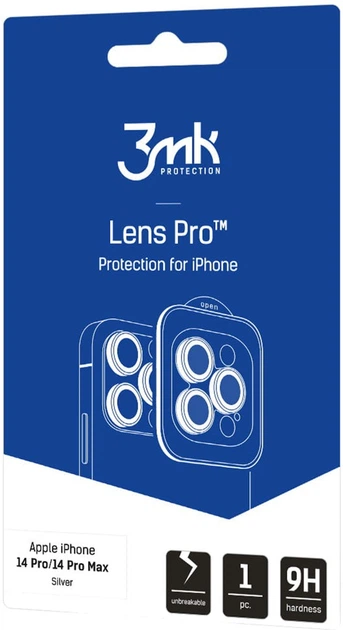Захисне скло 3MK Lens Protection Pro для камери iPhone 14 Pro/14 Pro Max з монтажною рамкою (5903108482745) - зображення 2