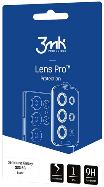 Szkło hartowane 3MK Lens Protection Pro na aparat Samsung Galaxy S23 5G z ramką montażową (5903108498401) - obraz 2