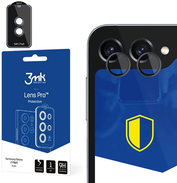 Захисне скло 3MK Lens Protection Pro для камери Samsung Galaxy Z Flip 5 з монтажною рамкою (5903108528177) - зображення 1