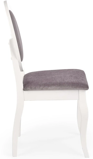 Стілець для кухні Halmar Barock дерев’яний Білий/Сірий (5905248121492) - зображення 4