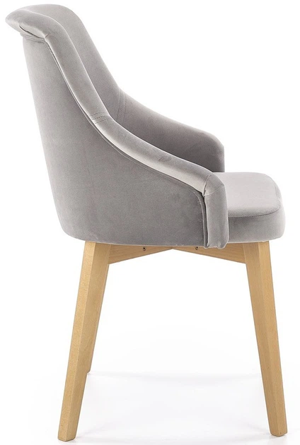 Krzesło do kuchni i salonu Halmar Toledo 2 Popielate/Dąb miodowy (5905248122574) - obraz 3