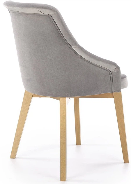 Krzesło do kuchni i salonu Halmar Toledo 2 Popielate/Dąb miodowy (5905248122574) - obraz 4