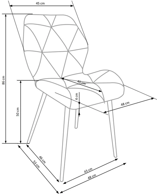 Krzesło do kuchni i salonu Halmar K453 Beżowe (5905248125759) - obraz 2