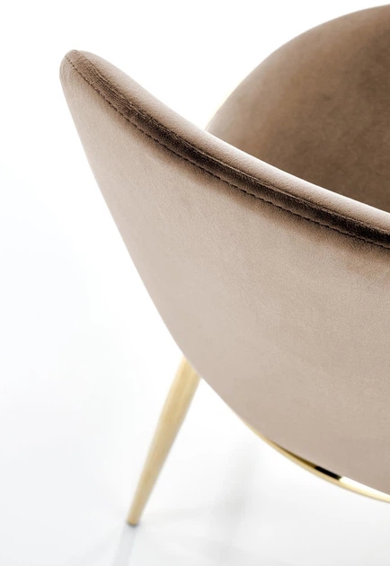 Krzesło do kuchni i salonu Halmar K460 ze złotym stelażem Beżowe (5905248125773) - obraz 2