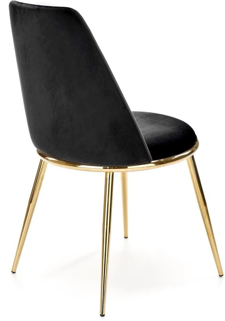 Krzesło do kuchni i salonu Halmar K460 ze złotym stelażem Czarne (5905248125780) - obraz 7