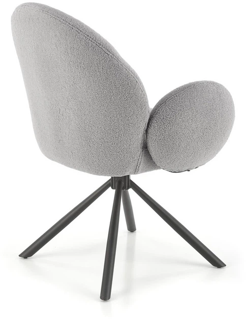 Стілець для кухні та вітальні Halmar K498 обертальний Попелястий (5905248126022) - зображення 7