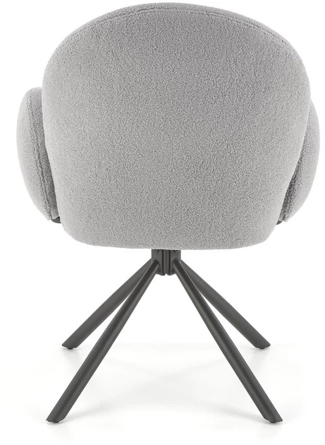 Стілець для кухні та вітальні Halmar K498 обертальний Попелястий (5905248126022) - зображення 11