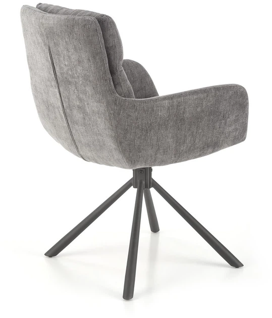 Стілець для кухні та вітальні Halmar K495 обертальний Попелястий (5905248125957) - зображення 9