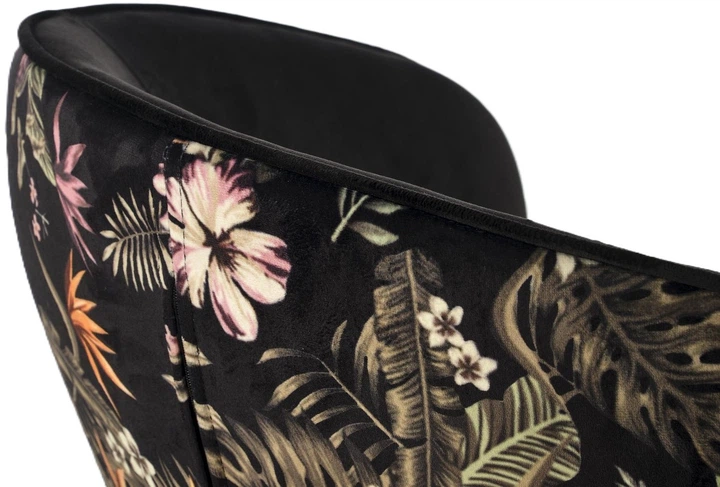 Krzesło do kuchni i salonu Halmar K506 Czarne ze wzorem (5905248126152) - obraz 2