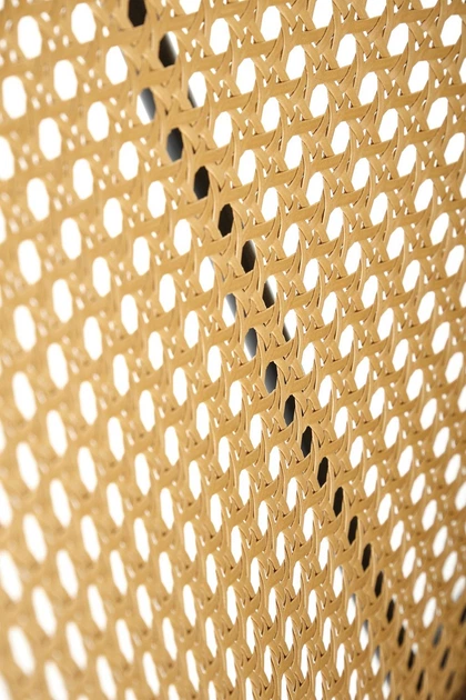 Krzesło do kuchni i salonu Halmar K508 z rattanu Popielate (5905248126183) - obraz 4