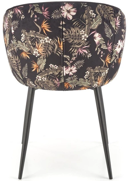 Krzesło do kuchni i salonu Halmar K506 Czarne ze wzorem (5905248126152) - obraz 12