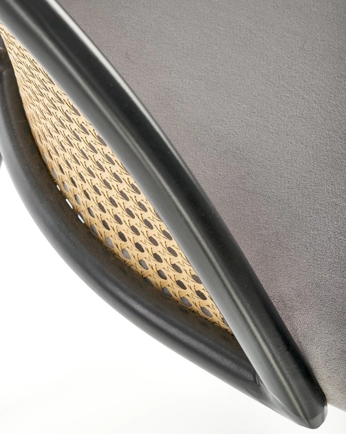 Krzesło do kuchni i salonu Halmar K508 z rattanu Popielate (5905248126183) - obraz 15