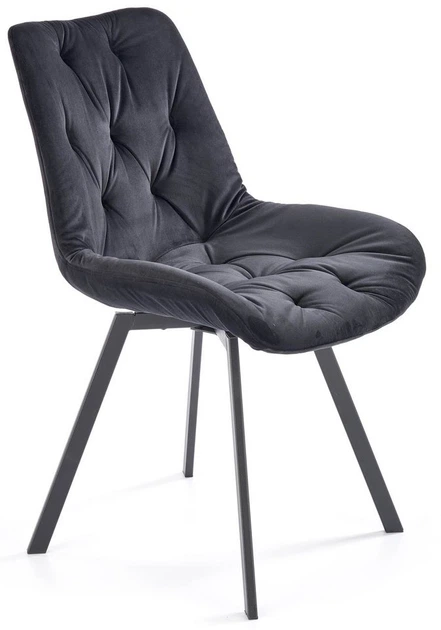 Стілець для кухні та вітальні Halmar K519 обертальний Чорний (5905248126398) - зображення 11