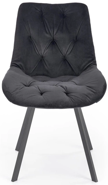 Стілець для кухні та вітальні Halmar K519 обертальний Чорний (5905248126398) - зображення 12