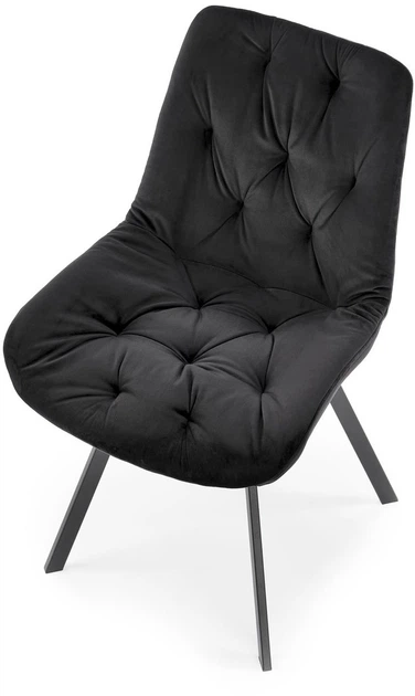 Стілець для кухні та вітальні Halmar K519 обертальний Чорний (5905248126398) - зображення 15