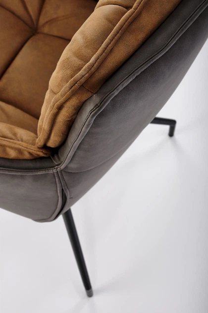 Krzesło do kuchni i salonu Halmar K523 obrotowe Brązowe (5905248126497) - obraz 5