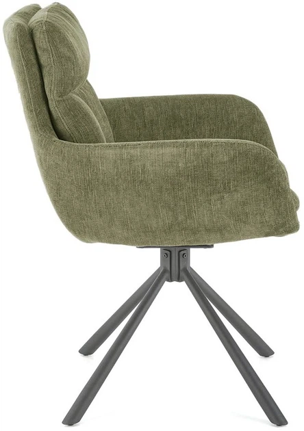 Стілець для кухні та вітальні Halmar K495 обертальний Оливковий (5905248131903) - зображення 8