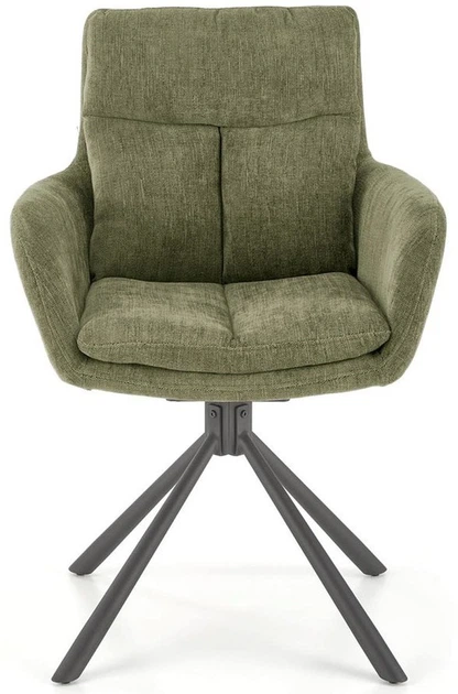 Стілець для кухні та вітальні Halmar K495 обертальний Оливковий (5905248131903) - зображення 9
