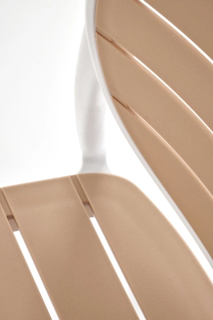 Стілець для кухні Halmar K529 пластиковий Білий/Натуральний (5905248132115) - зображення 8