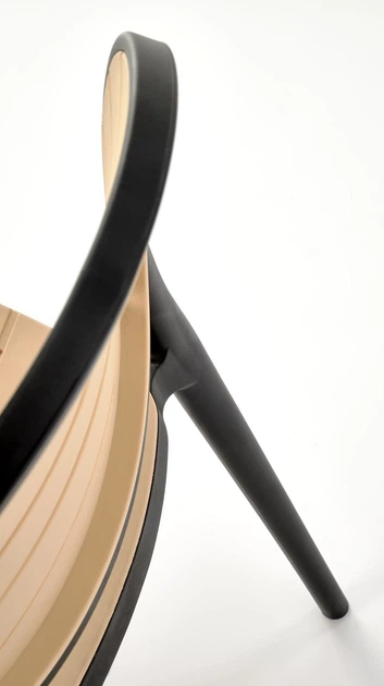 Стілець для кухні Halmar K529 пластиковий Чорний/Натуральний (5905248132139) - зображення 10