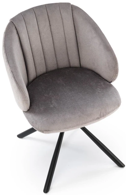 Krzesło do kuchni i salonu Halmar K533 obrotowe Popielate (5905248132252) - obraz 9