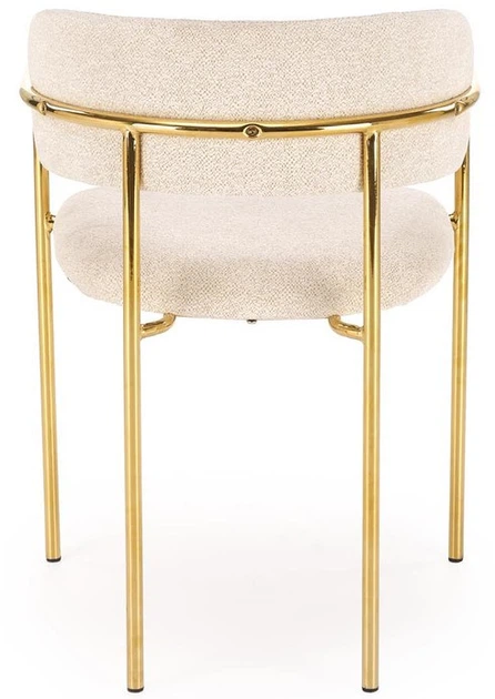 Krzesło do kuchni i salonu Halmar K537 ze złotym stelażem Kremowe (5905248132344) - obraz 9