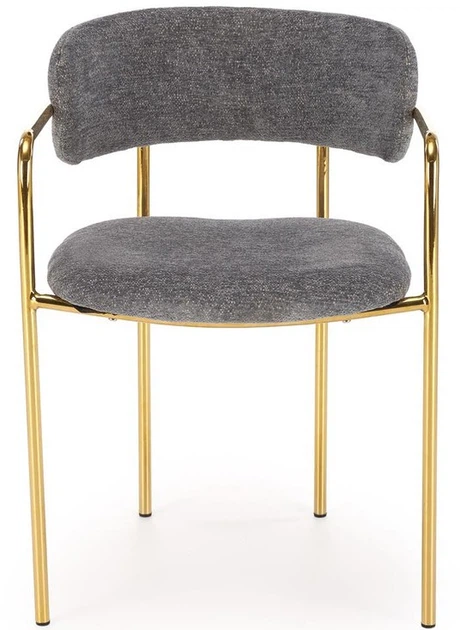 Krzesło do kuchni i salonu Halmar K537 ze złotym stelażem Popielate (5905248132351) - obraz 7